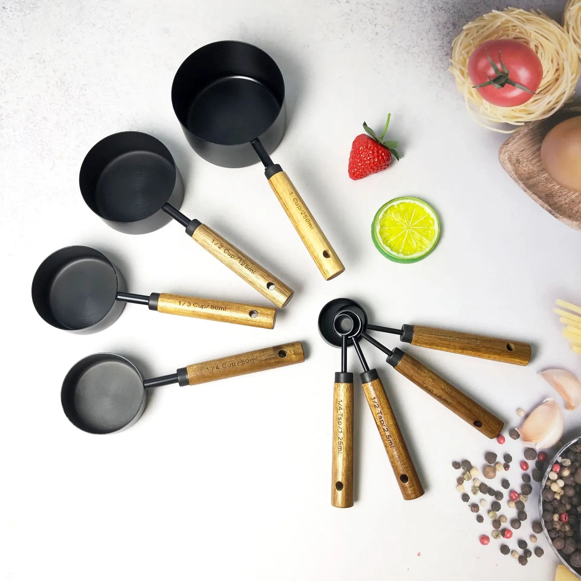 YX - Stainless Steel Heat Resistant Kitchen Measuring Cups and Spoons Set for Home Kitchen
