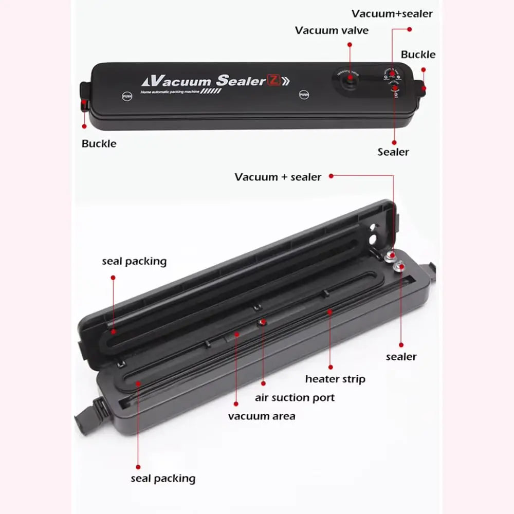 Automatic Meat Vacuum Sealer Household Portable Electric Vacuum Wrap Grain Sealer Mini Food Vacuum Sealer Machine for Kitchen