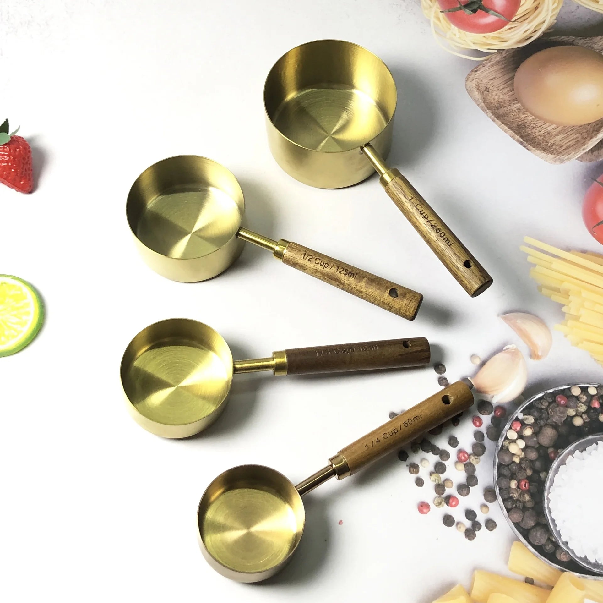 YX - Stainless Steel Heat Resistant Kitchen Measuring Cups and Spoons Set for Home Kitchen
