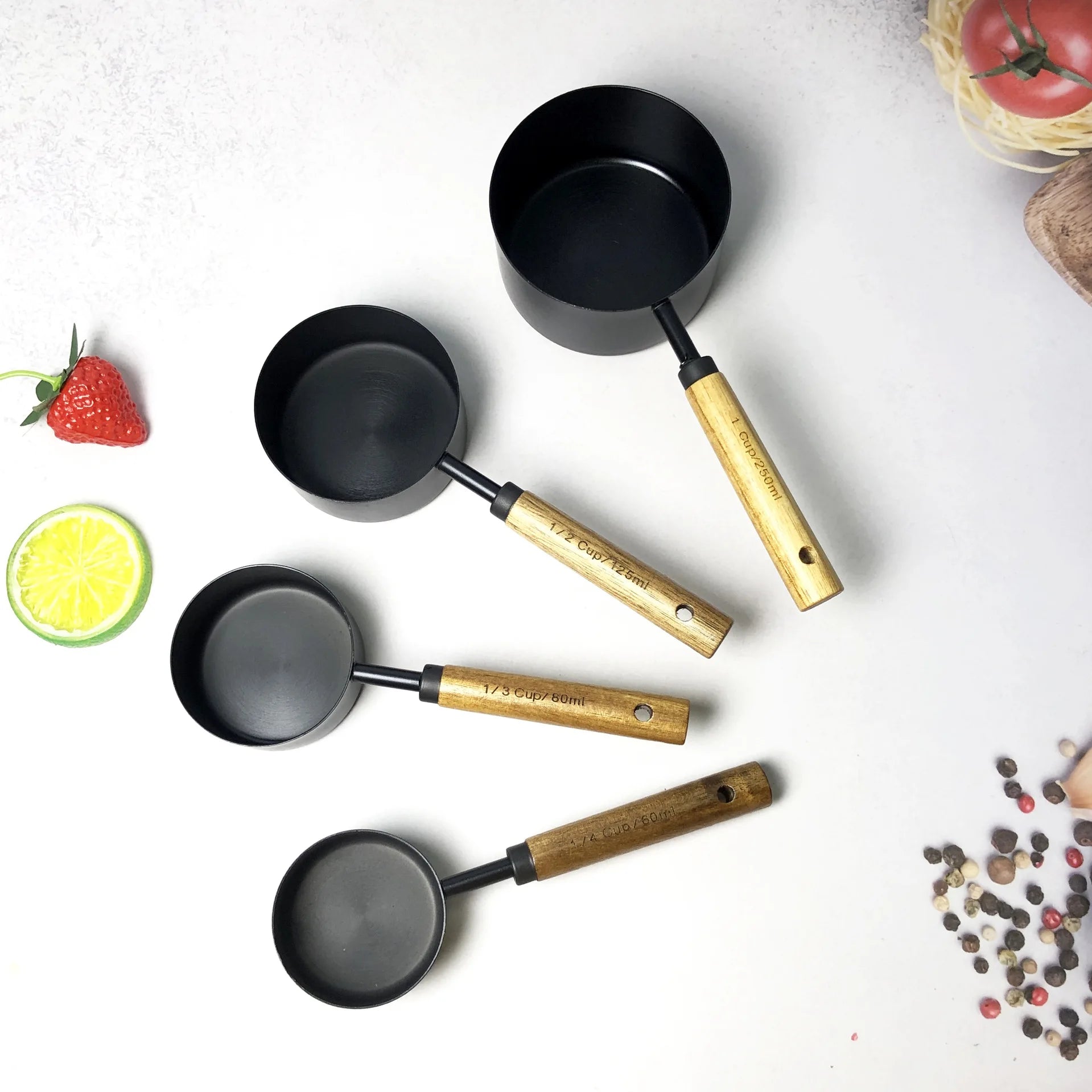 YX - Stainless Steel Heat Resistant Kitchen Measuring Cups and Spoons Set for Home Kitchen