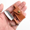 Mini Mock Damascus Dogleg Pocket Knife for Camping Unpacking & Kitchen Use for Outdoor Adventures