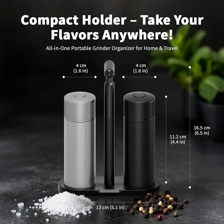 TOP Eco-Friendly Press Stainless Steel Salt Black Pepper Mill Manual Spice Grinder  Low MOQ for Kitchen