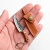 Mini Mock Damascus Dogleg Pocket Knife for Camping Unpacking & Kitchen Use for Outdoor Adventures