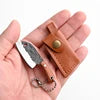 Mini Mock Damascus Dogleg Pocket Knife for Camping Unpacking & Kitchen Use for Outdoor Adventures