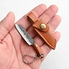 Mini Mock Damascus Dogleg Pocket Knife for Camping Unpacking & Kitchen Use for Outdoor Adventures