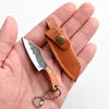 Mini Mock Damascus Dogleg Pocket Knife for Camping Unpacking & Kitchen Use for Outdoor Adventures