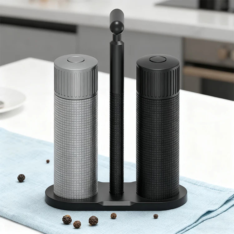 TOP Eco-Friendly Press Stainless Steel Salt Black Pepper Mill Manual Spice Grinder  Low MOQ for Kitchen