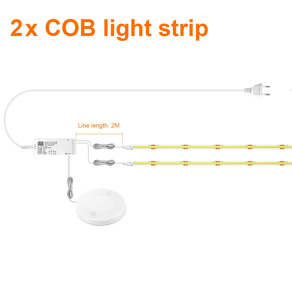 Dimmable LED Cabinet Light | COB Under Cabinet Light with Touch & Motion Sensor