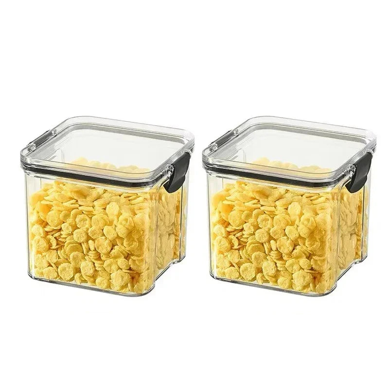 Airtight Food Storage Container Set | Stackable Kitchen Pantry Canisters for Dry Food & Seasonings