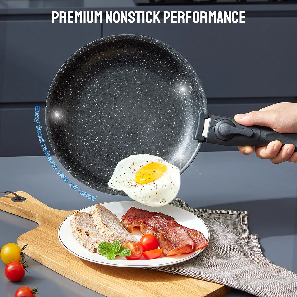 Induction Cookware Set with Removable Handles