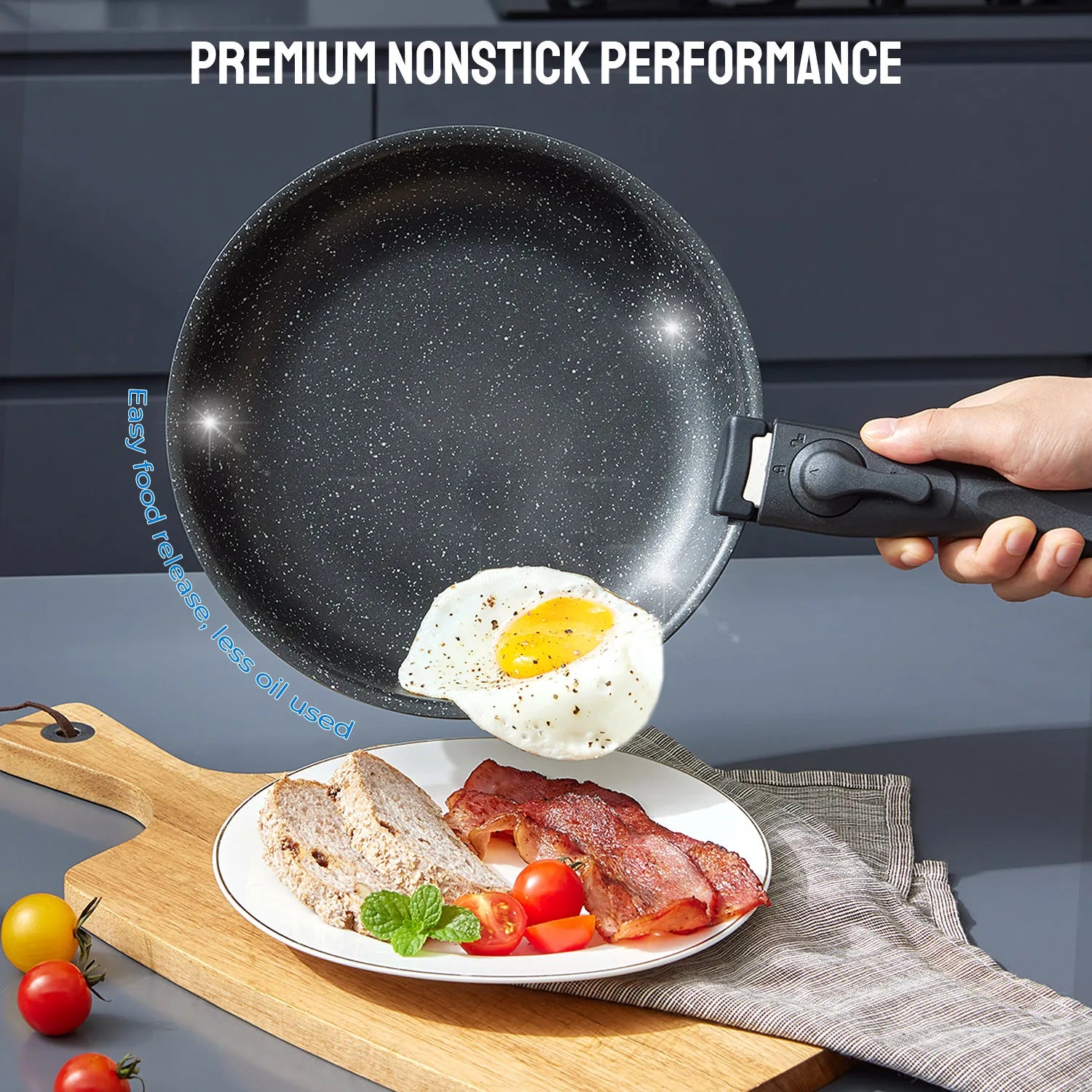 Induction Cookware Set with Removable Handles
