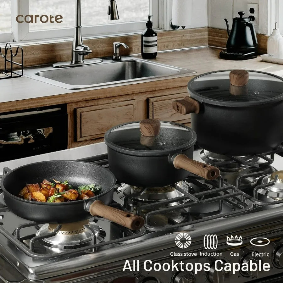 Nonstick Induction Cookware Set 16pcs