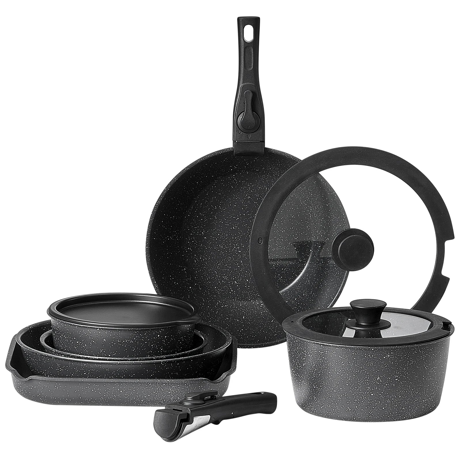 17 Pcs Granite Nonstick Cookware Set
