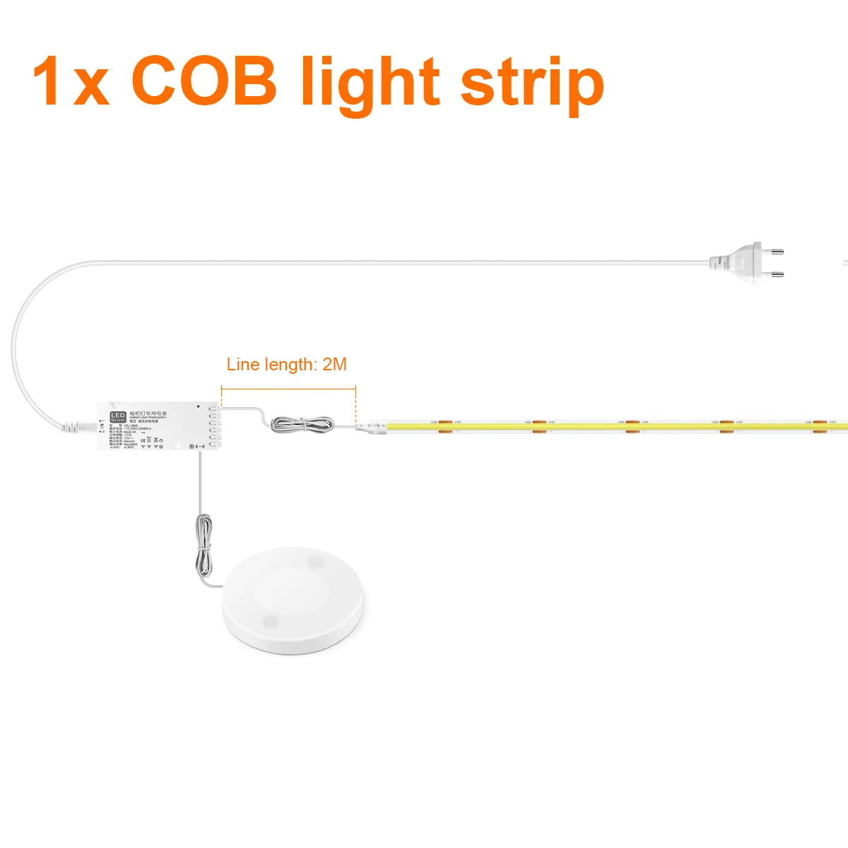 Dimmable LED Cabinet Light | COB Under Cabinet Light with Touch & Motion Sensor