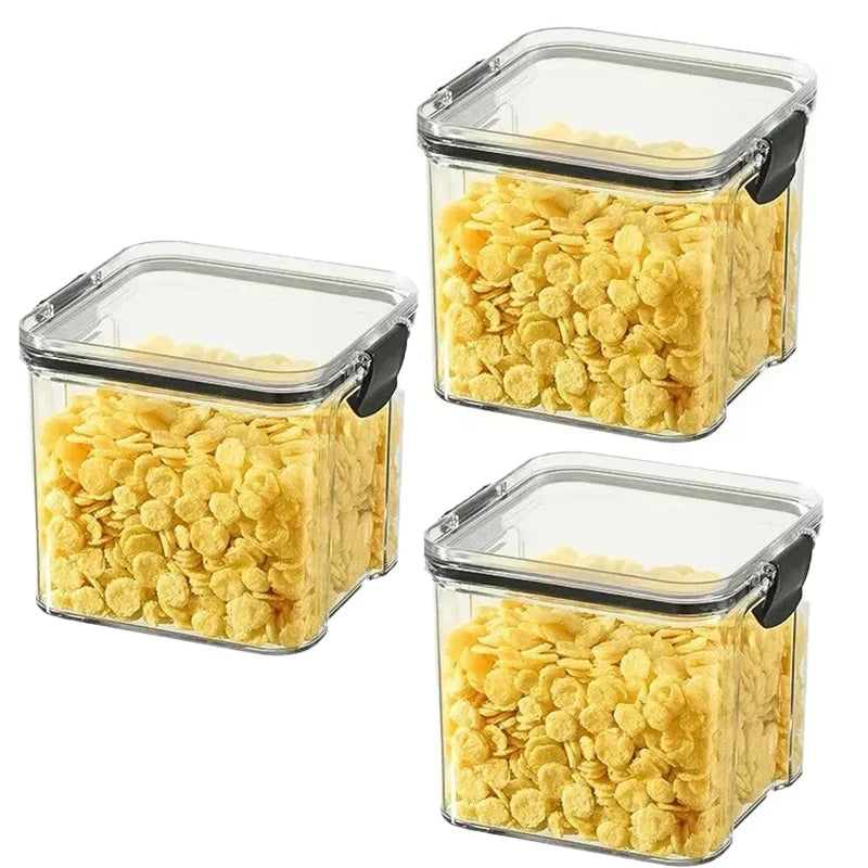 Airtight Food Storage Container Set | Stackable Kitchen Pantry Canisters for Dry Food & Seasonings