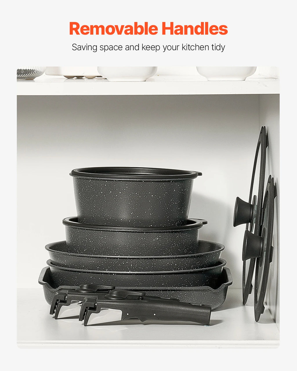 17 Pcs Granite Nonstick Cookware Set