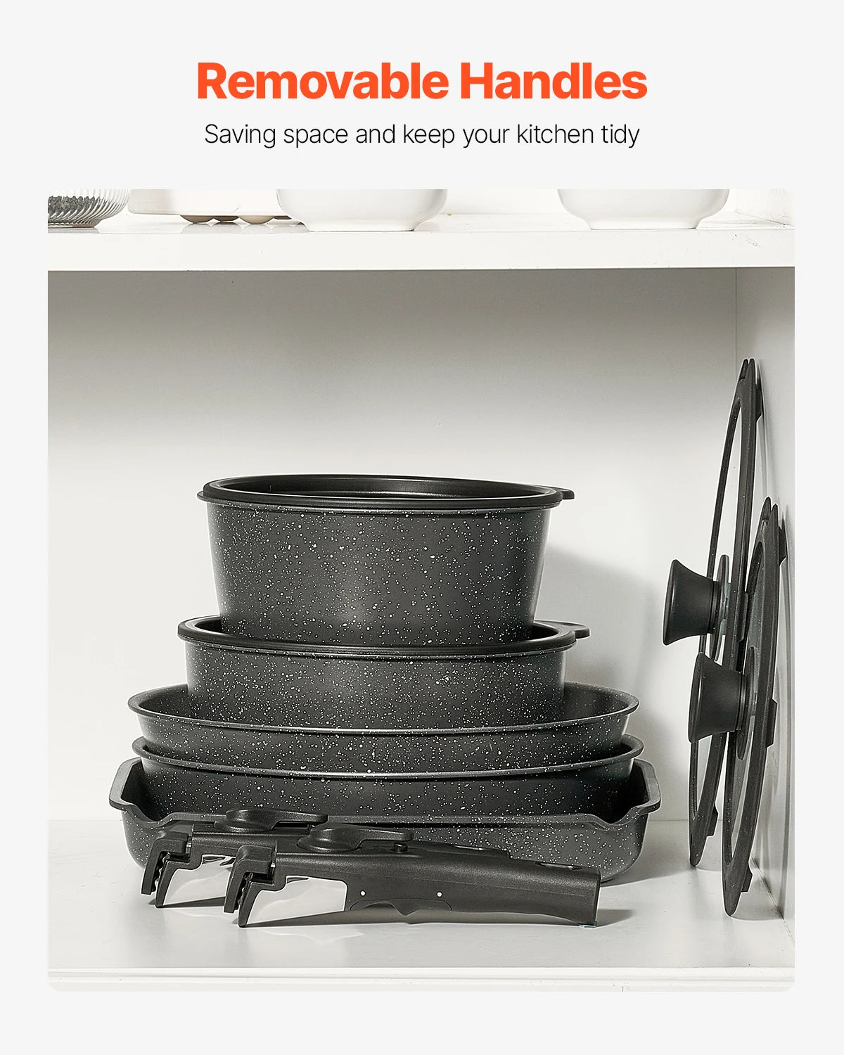 17 Pcs Granite Nonstick Cookware Set