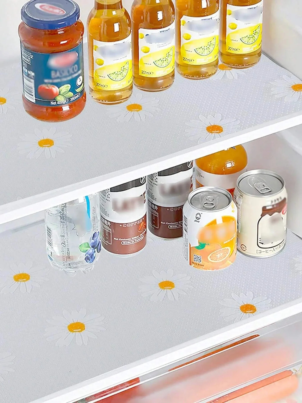 100Roll/200Rolls/500Rolls  Daisy Shelf Liner For Kitchen Cabinets EVA Waterproof Fridge Pad Cupboard Mat Easy Placemats Non-Adhesive Drawer Liner 100x30cm