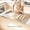Premium 304 Stainless Steel Cutting Board | Non-Slip Food-Grade Chopping Board for Meat, Vegetables & Dough