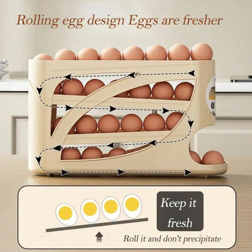 4-Tier Sliding Egg Dispense