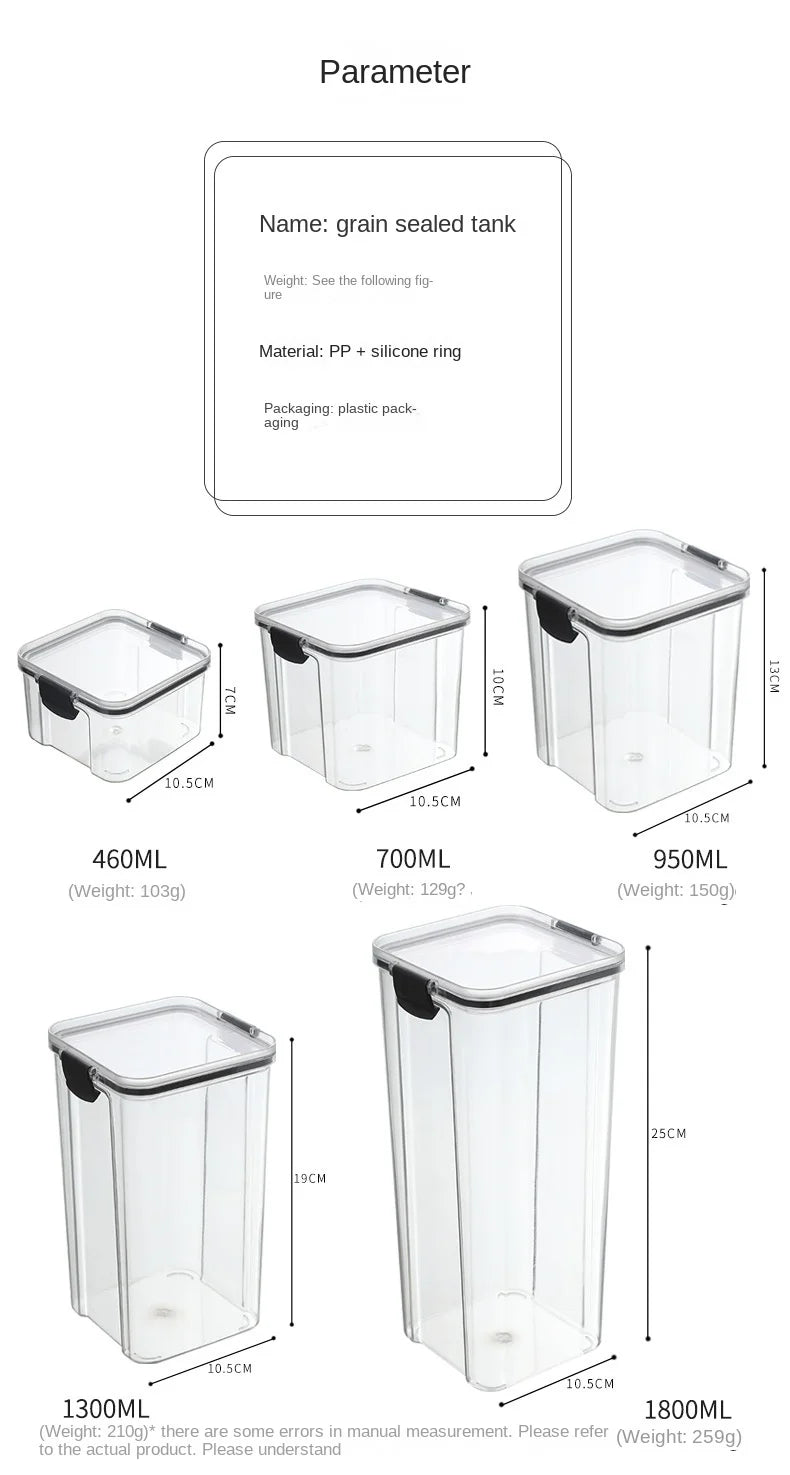 Airtight Food Storage Container Set | Stackable Kitchen Pantry Canisters for Dry Food & Seasonings
