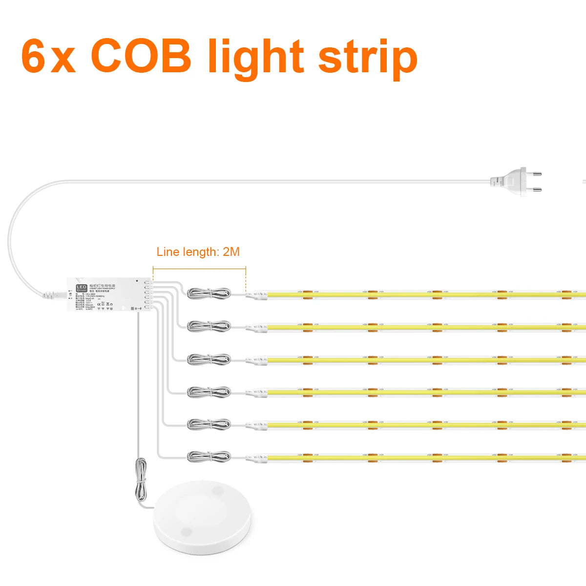 Dimmable LED Cabinet Light | COB Under Cabinet Light with Touch & Motion Sensor