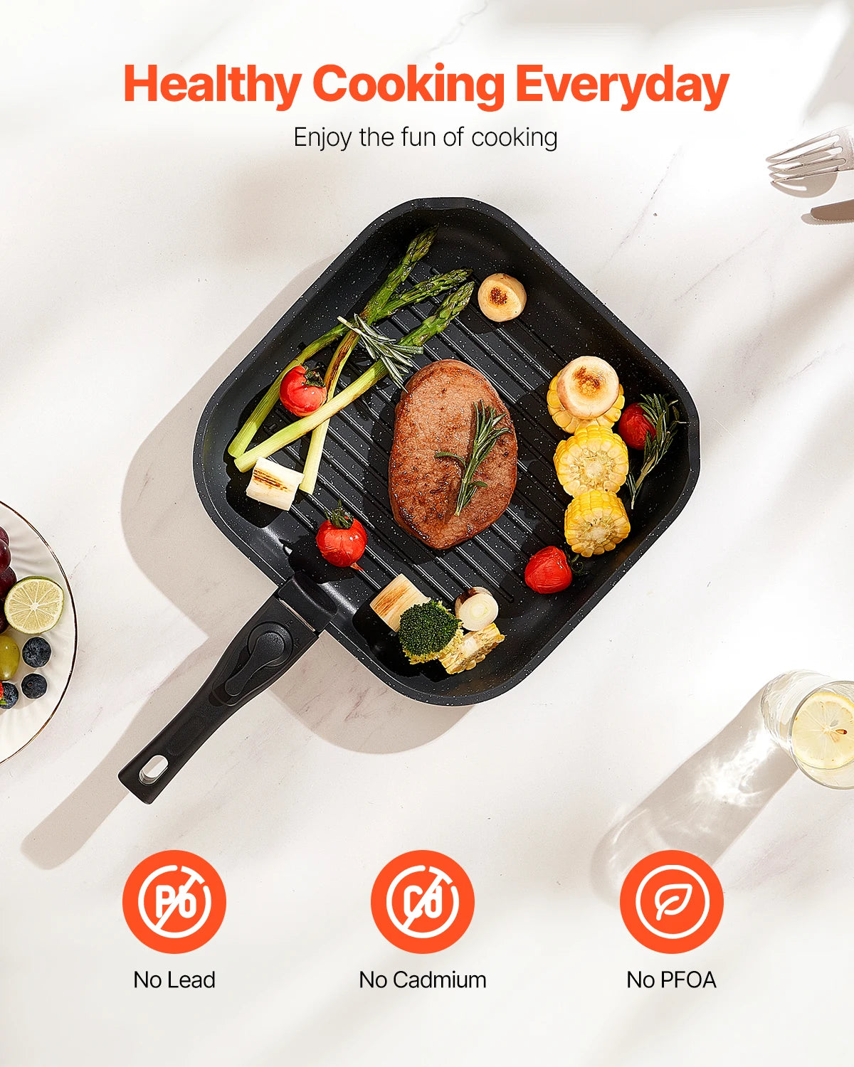17 Pcs Granite Nonstick Cookware Set