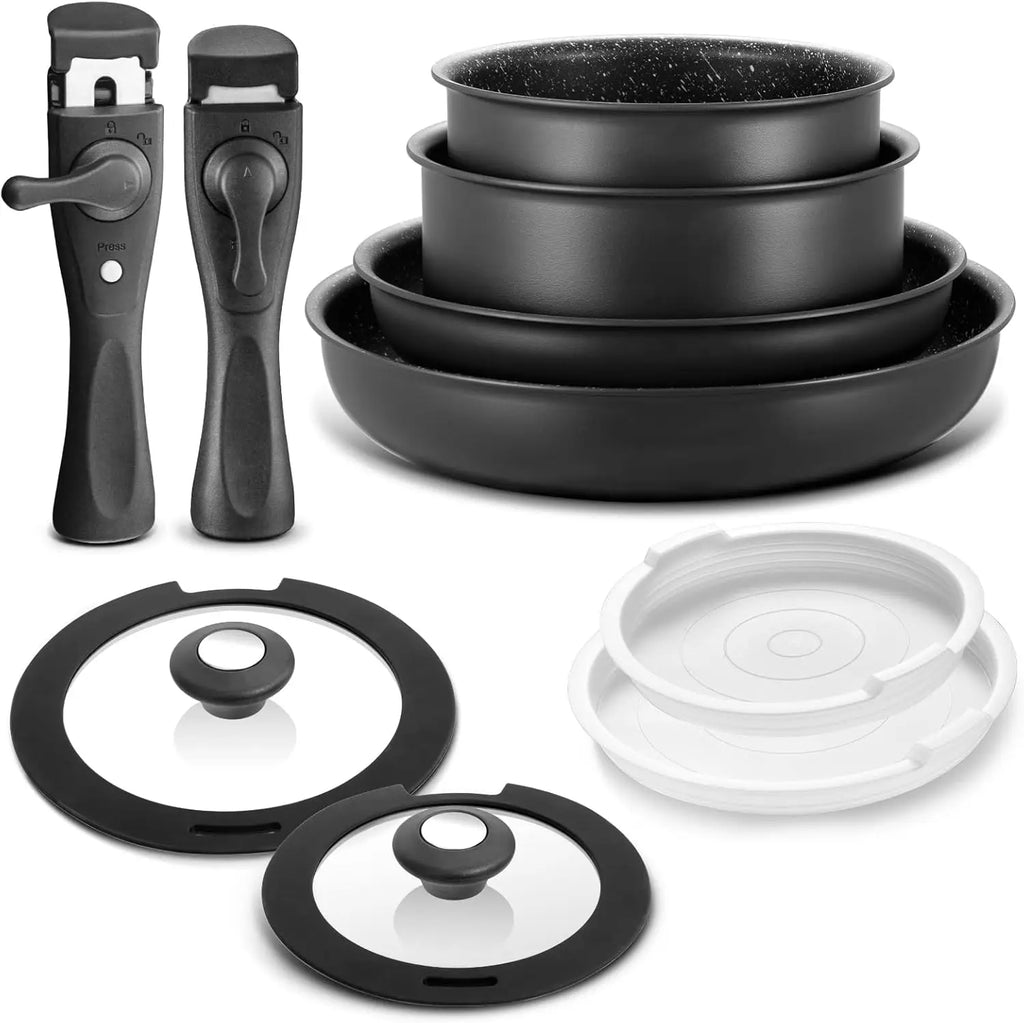 Induction Cookware Set with Removable Handles