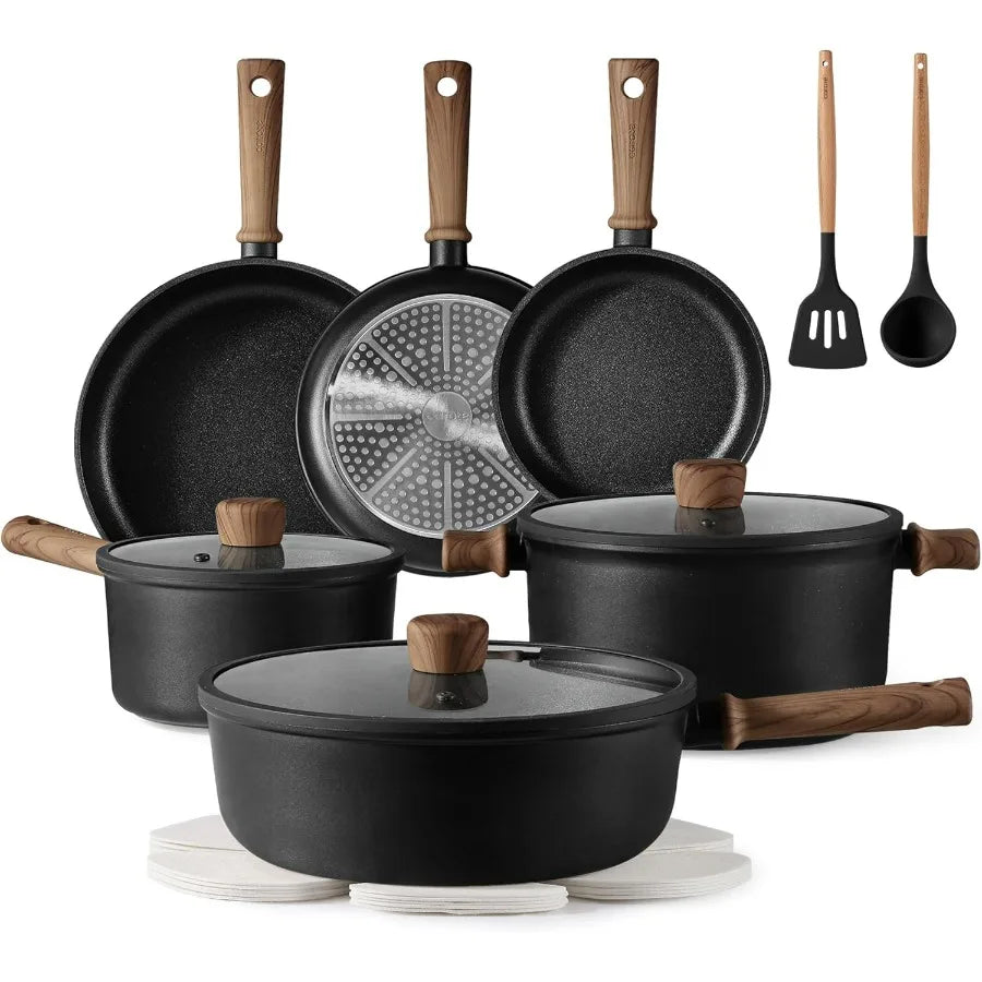 Nonstick Induction Cookware Set 16pcs