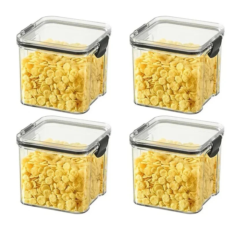 Airtight Food Storage Container Set | Stackable Kitchen Pantry Canisters for Dry Food & Seasonings